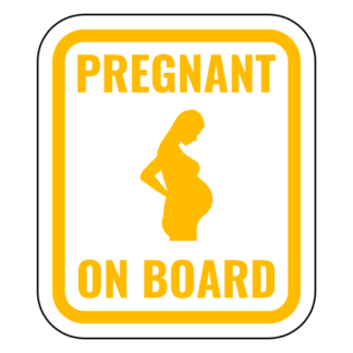 Pregnant On Board Sticker (Yellow)